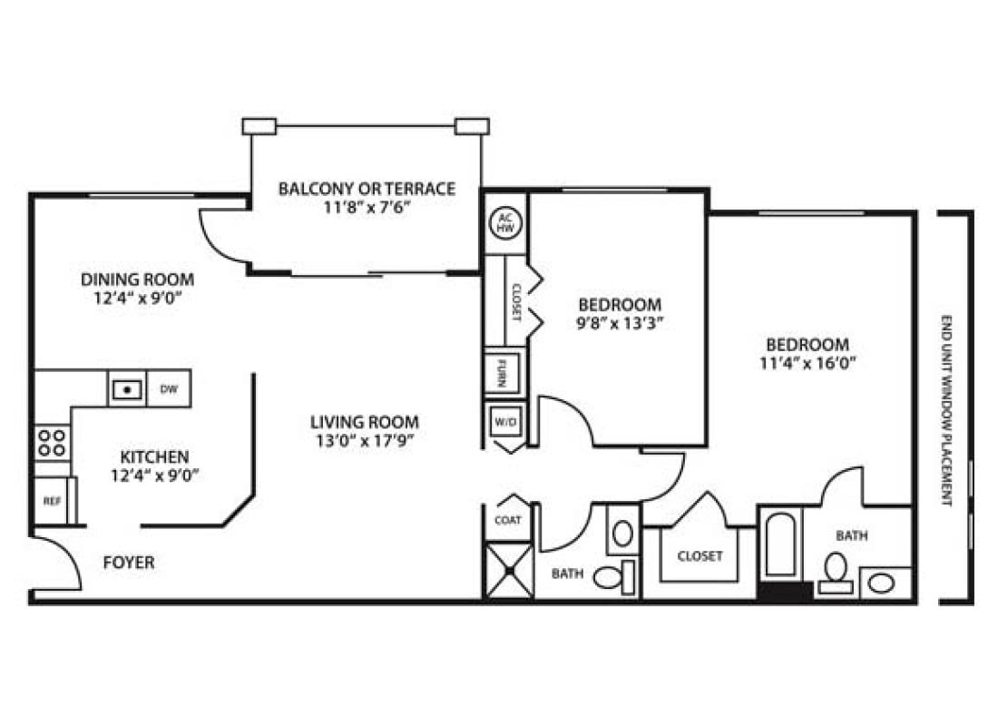 Two Bedroom Floor Plan