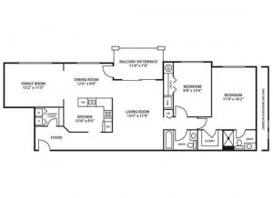 two bedroom apartment floor plan